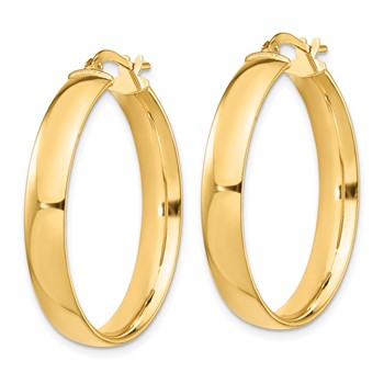 1/2pr 14k High Polished 5mm Hoop Earrings — alternate view