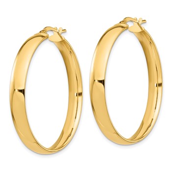 1/2pr 14k High Polished 5mm Hoop Earrings — alternate view