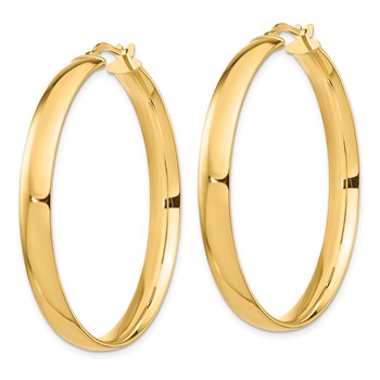1/2pr 14k High Polished 5mm Hoop Earrings — alternate view