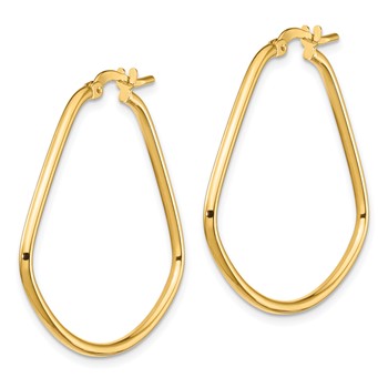 1/2pr 14k Polished Fancy Hoop Earrings — alternate view