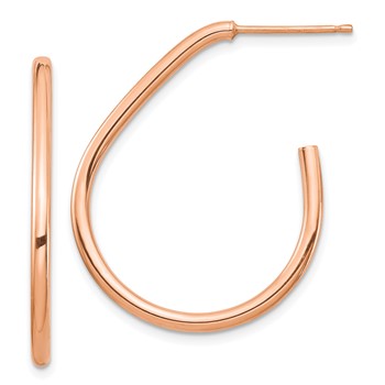 1/2pr 14k Rose Gold Polished Post Dangle Earrings