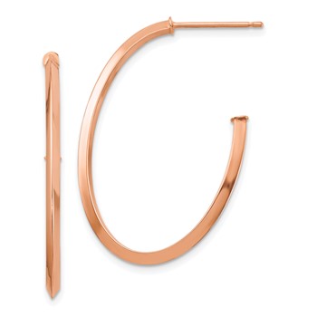 1/2pr 14k Rose Gold Polished Fancy Post Dangle Earrings