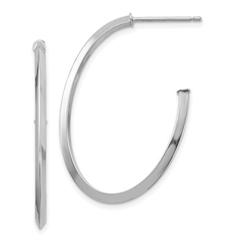 1/2pr 14k White Gold Polished Post Dangle Earrings