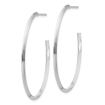 1/2pr 14k White Gold Polished 2mm Post Dangle Earrings — alternate view