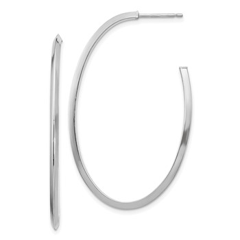 1/2pr 14k White Gold Polished 2mm Post Dangle Earrings