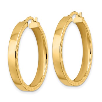 14K Polished Hoop Earrings — alternate view