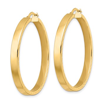 14K Polished Hoop Earrings — alternate view
