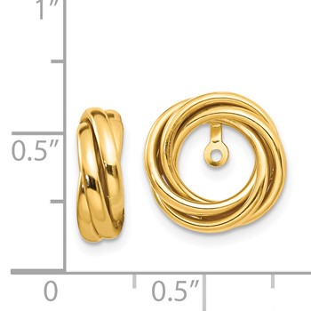 14k Polished Love Knot Earring Jackets — alternate view