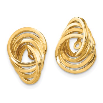 14k Polished Love Knot Earring Jackets — alternate view