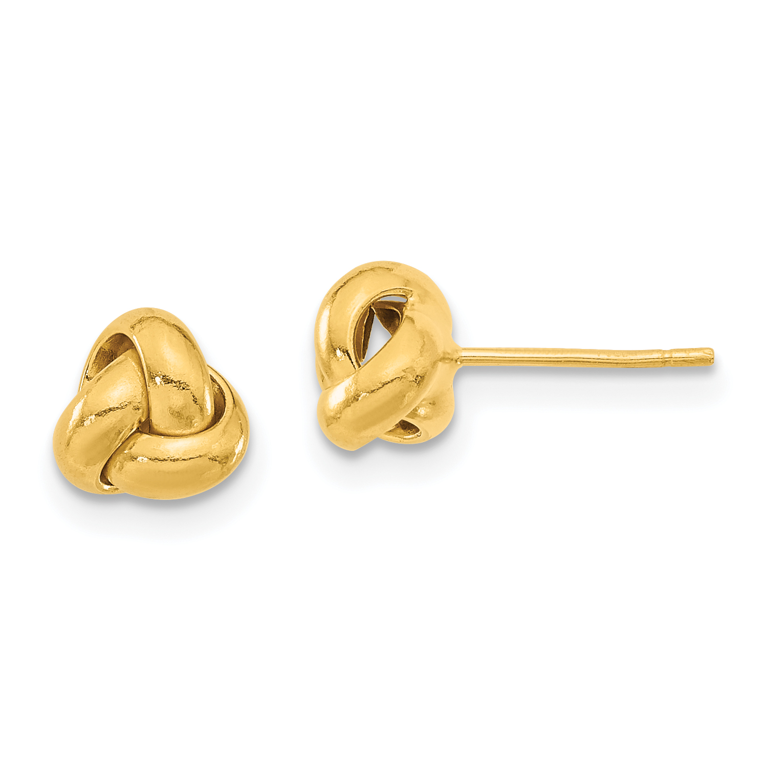 14k Gold Polished Love Knot Post Earrings - Quality Gold Canada