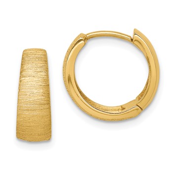 14K Textured Hoop Earrings