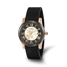 Chisel Ladies White Dial Rose-plated White Ceramic Watch  display picture 1