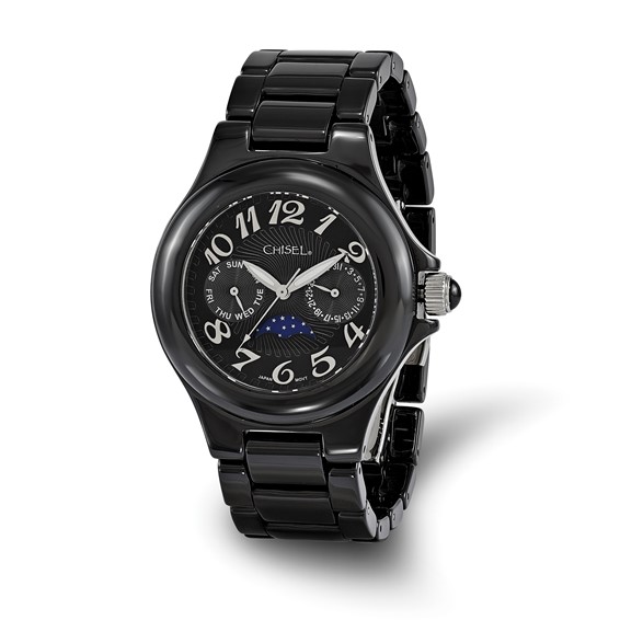 Chisel Ladies Black Dial Black Ceramic Watch - Chisel display picture 2