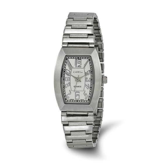Chisel Ladies White Tonneau Dial Stainless Steel Watch - Chisel display picture 1