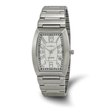 Ladies Chisel Rose IP-plated Floral Dial Black Strap Watch  display picture 2