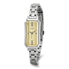 Ladies Chisel Stainless Steel White Tonneau Dial Wrist Watch, 7 inch Length Ladies Chisel Stainless Steel White Tonneau Dial Watch main image 2