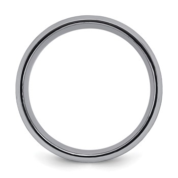 Chisel Tantalum Brushed and Polished 8mm Beveled Edge Band — alternate view