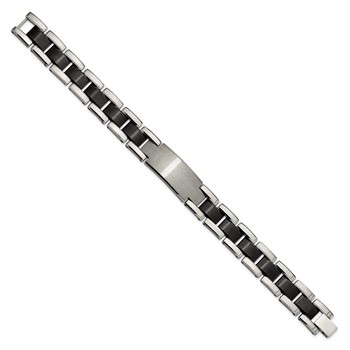 Chisel Tungsten Brushed and Polished Black IP-plated 8.5 inch Bracelet — alternate view