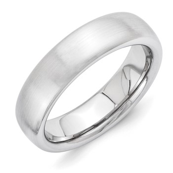 Vitalium Brushed 6mm Domed Band