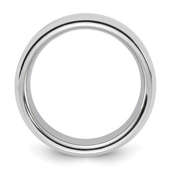 Vitalium Polished 8mm Beveled Edge Band — alternate view