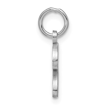 14KW White Gold Casted Script Letter Z Initial Charm — alternate view