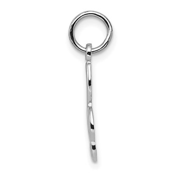 14k White Gold Treble Clef Charm — alternate view