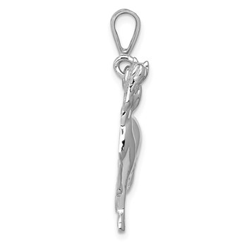 14k White Gold Polished Horse Charm — alternate view