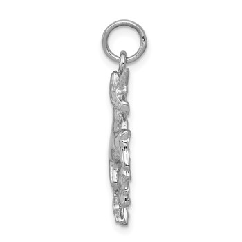 14k White Gold Unicorn Charm — alternate view