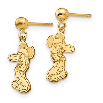 14k Disney Mickey Dangle Post Earrings — alternate view