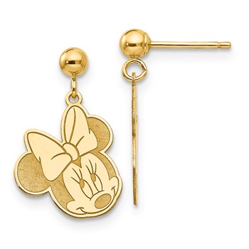 14k Disney Minnie Dangle Post Earrings