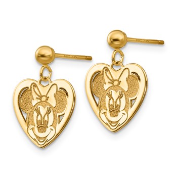 14k Disney Minnie Dangle Post Earrings — alternate view