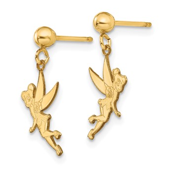 14k Disney Tinker Bell Dangle Post Earrings — alternate view