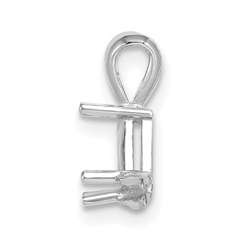 14kw Triangle Twin Prong Wire 7.5mm Pendant Setting — alternate view