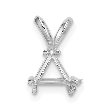 14kw Triangle Twin Prong Wire 7.5mm Pendant Setting