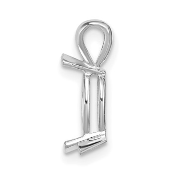 14kw Marquise 2-Prong V-End 12 x 6mm Pendant Setting — alternate view