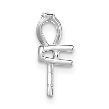 14kw Diamond Accent Pearl Pendant Mounting — alternate view