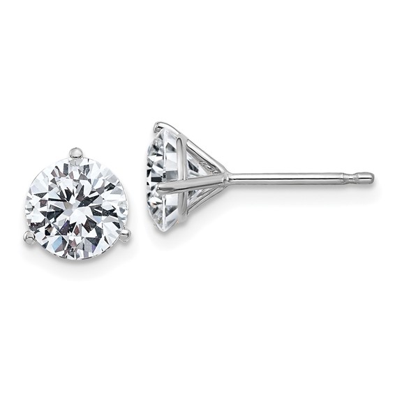 14k White Gold 6.5mm Round 1 CT D E F Pure Light Moissanite Solitaire Engagement Ring 14k White Gold 6.5mm Round 1 CT D E F Pure Light Moissanite Solitaire Engagement Ring