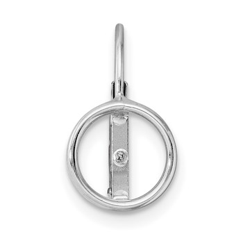 14k WG Single 7.0-7.5mm Leverback Pearl Earring Mounting — alternate view