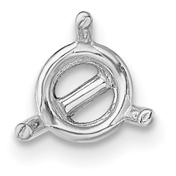 14k WG Single Round 3-Prong 3.5mm Post Earring Mounting — alternate view