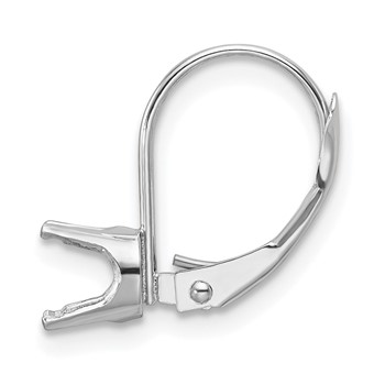 14k WG Single 3.50mm .16ct Diamond Leverback Earring Mounting