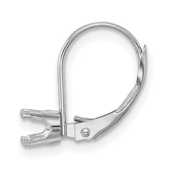14k WG Single 4mm Leverback Earring Mounting