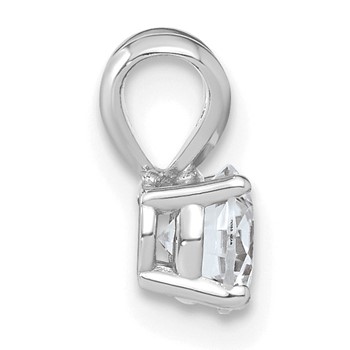 14kw 1/2ct. 5.0mm Round G H I True Light Moissanite Solitaire Pendant — alternate view