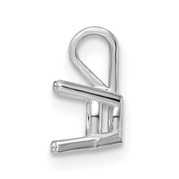 14kw Round 4-Prong with Straight Bail 6.5mm Pendant Setting — alternate view