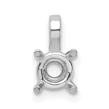 14kw Round 4-Prong with Straight Bail 6.5mm Pendant Setting