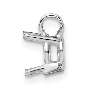 14kw Round 4-Prong with Tube Bail 4.5mm Pendant Setting — alternate view