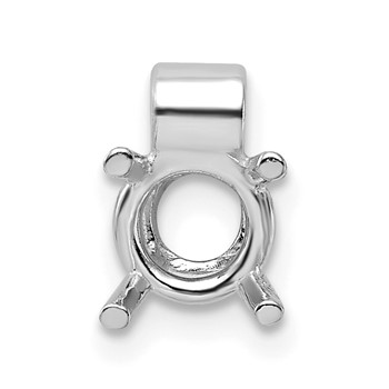 14kw Round 4-Prong with Tube Bail 4.5mm Pendant Setting