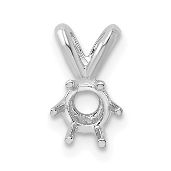 14kw Round 6-Prong Cast Heavy Weight 5.6mm Pendant Setting