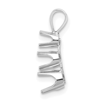 14kw Round 3-Stone 1.00ct. Pendant Setting — alternate view