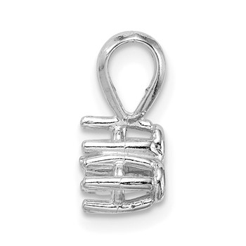 14kw Round 3-Stone .36ct. Pendant Setting — alternate view