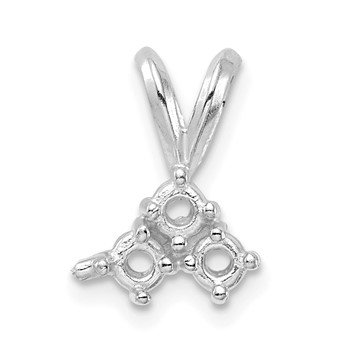 14kw Round 3-Stone .36ct. Pendant Setting